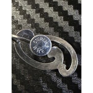 Vintage WRE WE Richard Sterling Silver Screwback Earrings MCM Scrollwork 1 Gm